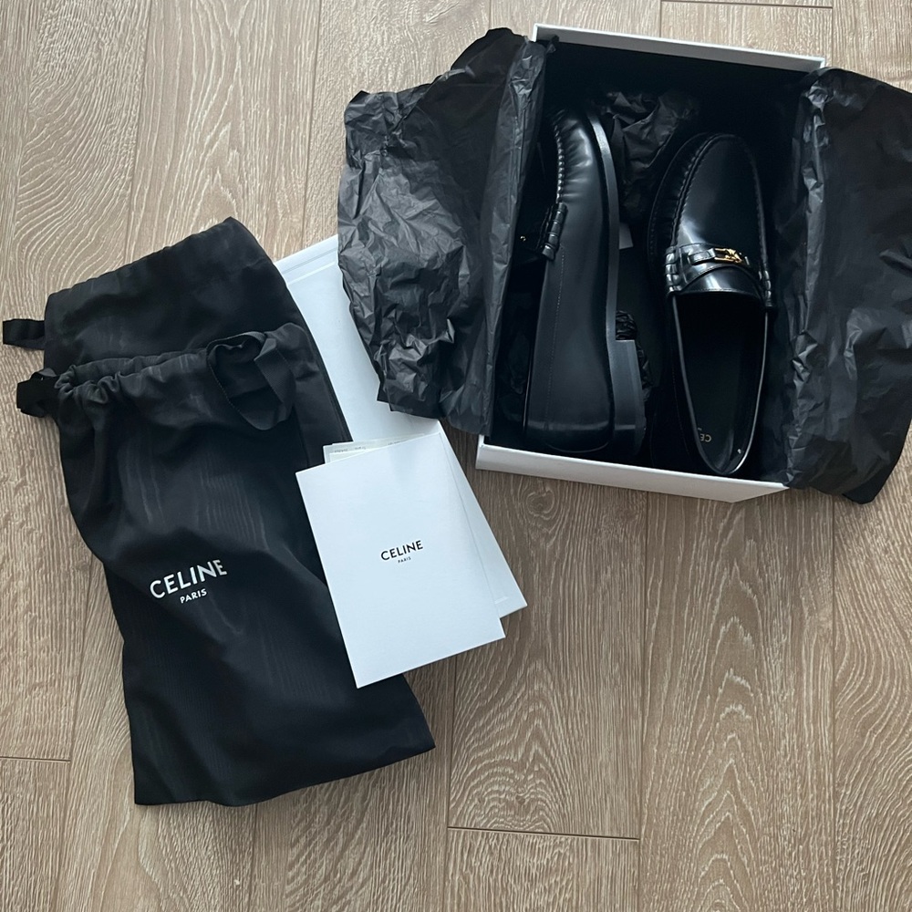 Celine Luco Loafers - Polished Bull - Black Completely New